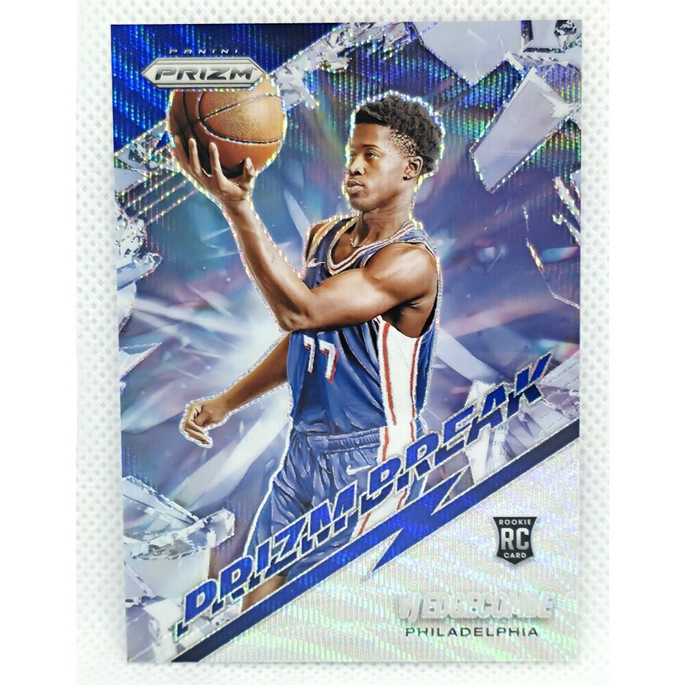2025-26 Panini Prizm VJ Edgecombe Prizm Break Prizm RC #16 /249 Blue Wave Prizm